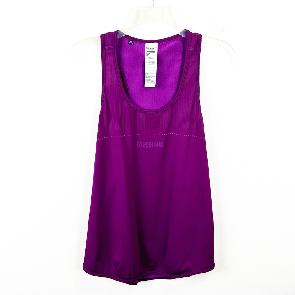 GYMSHARK LIGHTWEIGHT SEAMLESS VEST DEEP MAGENTA - Picture 2 of 10